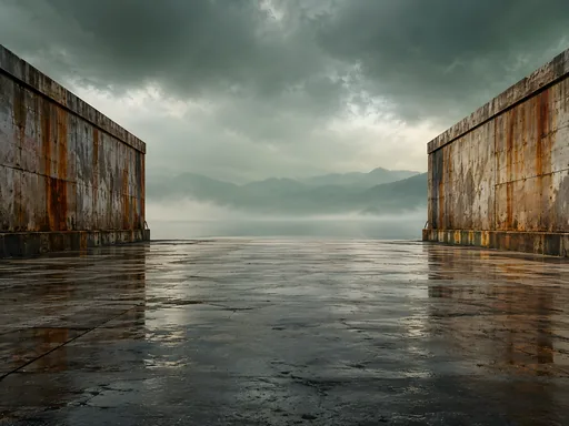 Industrial Walls and Concrete Yard — Cities & Architecture wallpaper