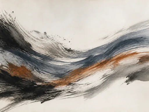 Broad Flowing Ink Composition Where Charcoal — Abstract Galaxy Fold wallpaper