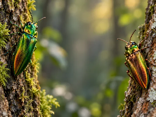 Two Jewel Beetles — Animals & Wildlife wallpaper