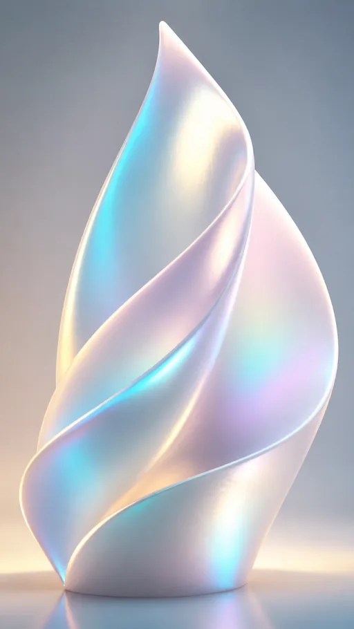 Tall Pearlescent Folded Form — Abstract wallpaper