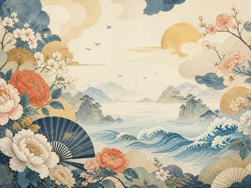 Wide Illustrated Animation Landscape Weaving Stylized — Art & Illustration Galaxy Fold wallpaper