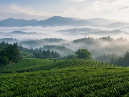 Broad Tea Fields Rolling Across A — Nature & Landscapes Galaxy Fold wallpaper