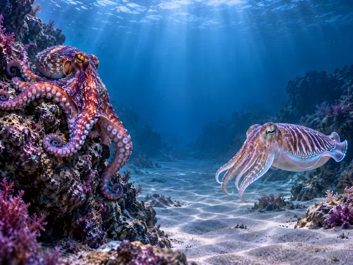 Octopus and Cuttlefish — Animals & Wildlife wallpaper