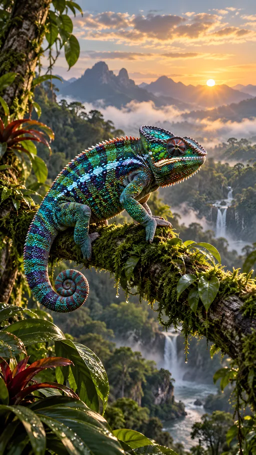 Iridescent Panther Chameleon — Animals & Wildlife wallpaper