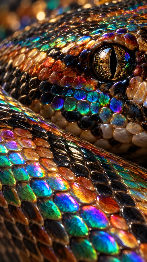 Rainbow Boa Scales — Animals & Wildlife wallpaper