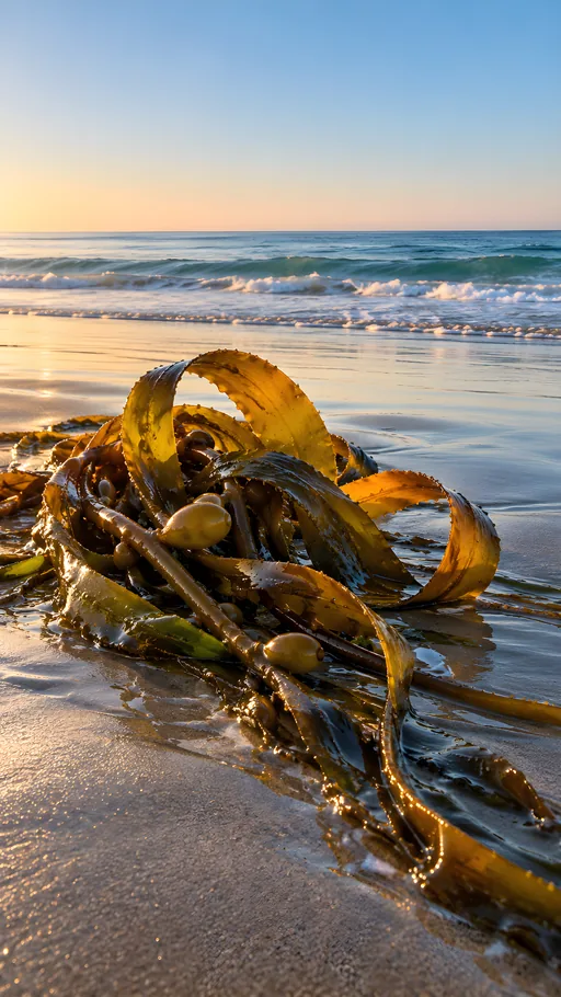 Kelp Loops on Wet Sand — Nature & Landscapes wallpaper