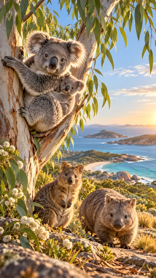 Koala in a Eucalyptus Tree — Animals & Wildlife wallpaper
