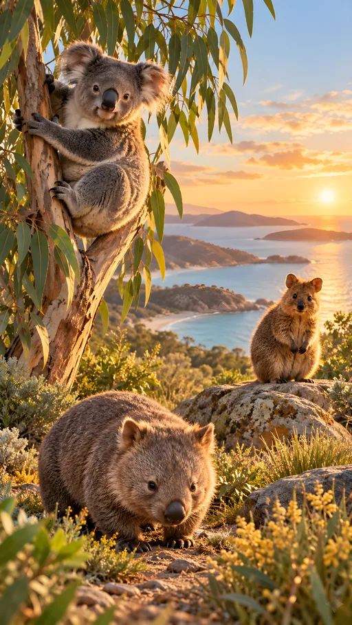 Koala, Wombat and Quokka — Animals & Wildlife wallpaper