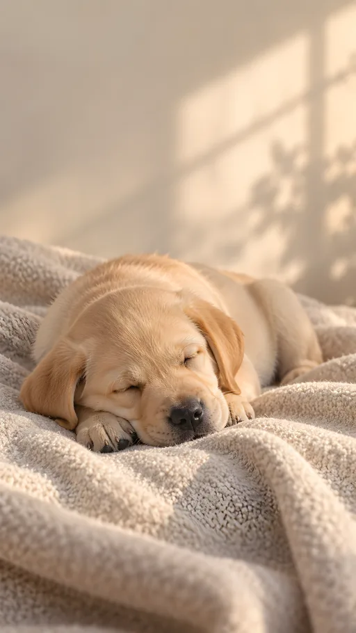 Sleeping Yellow Lab Puppy — Pets wallpaper