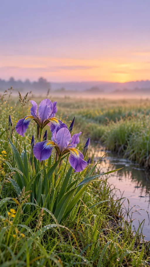 Wild Iris by the Meadow Ditch — Flowers & Plants wallpaper