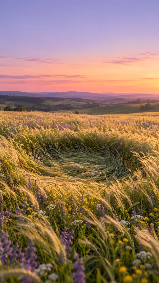 Wind-Flattened Rye — Flowers & Plants wallpaper