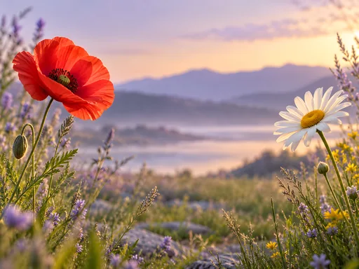 Poppies and Daisies — Flowers & Plants wallpaper