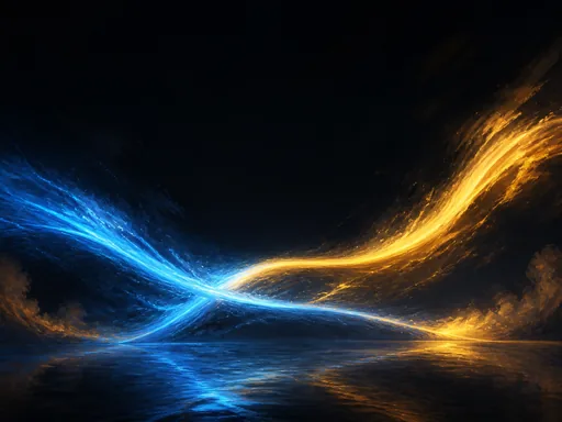 Wide Dark Field Crossed By Two — Abstract Galaxy Fold wallpaper