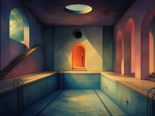 2D Liminal Dream Environment — Fantasy wallpaper