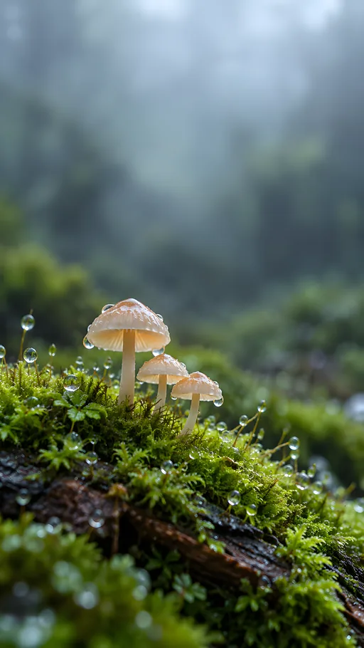 Tiny Mushrooms on Moss — Flowers & Plants wallpaper