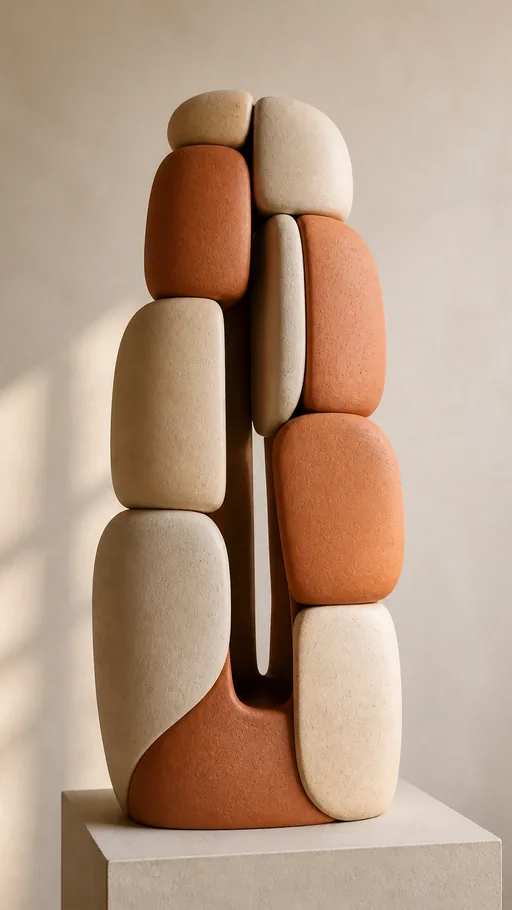 Tall Abstract Ceramic Sculpture — Abstract wallpaper