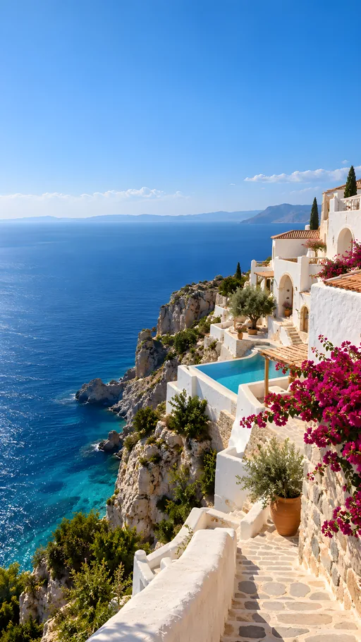 Whitewashed Cliff Houses — Cities & Architecture wallpaper