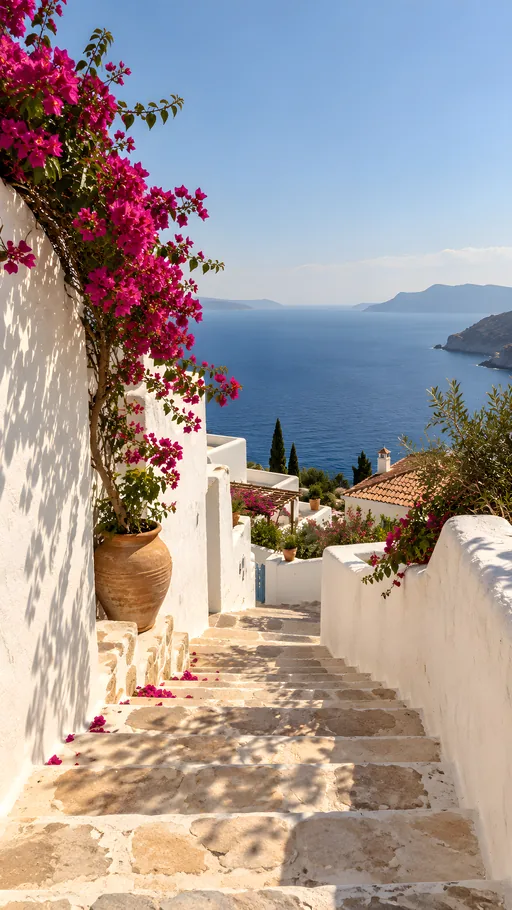 Bougainvillea Stairway — Cities & Architecture wallpaper