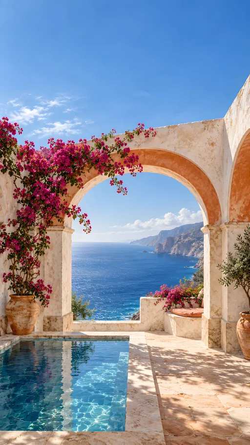 Painted Sea-Facing Arcade — Cities & Architecture wallpaper