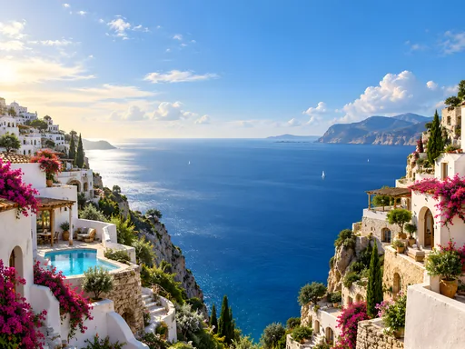 White Village Above the Sea — Cities & Architecture wallpaper