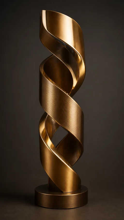 Tall Solid Bronze Helix Sculpture — Abstract wallpaper