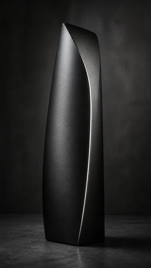 Vertical Dark Titanium Monolith — Abstract wallpaper