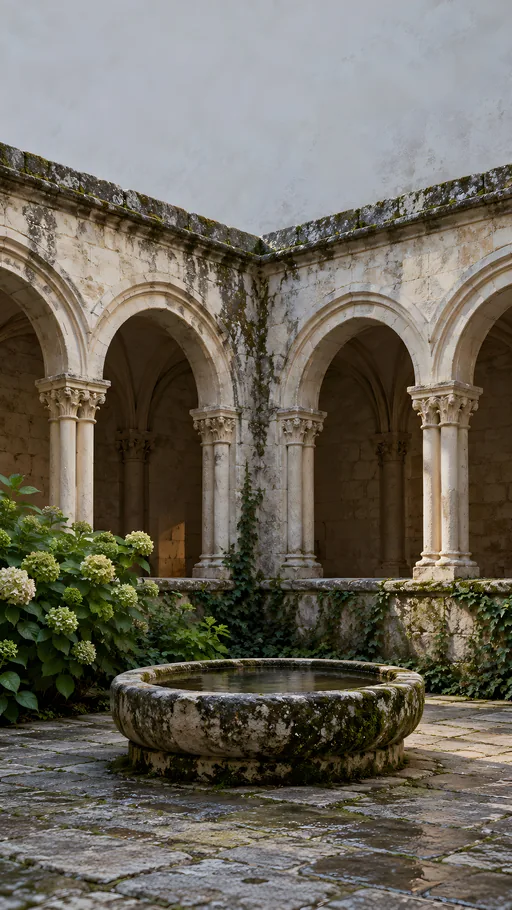 Cloister Corner and Stone Basin — Cities & Architecture wallpaper