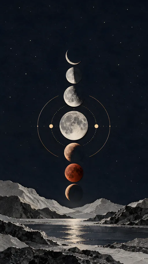 Paper Moon Phases — Space wallpaper