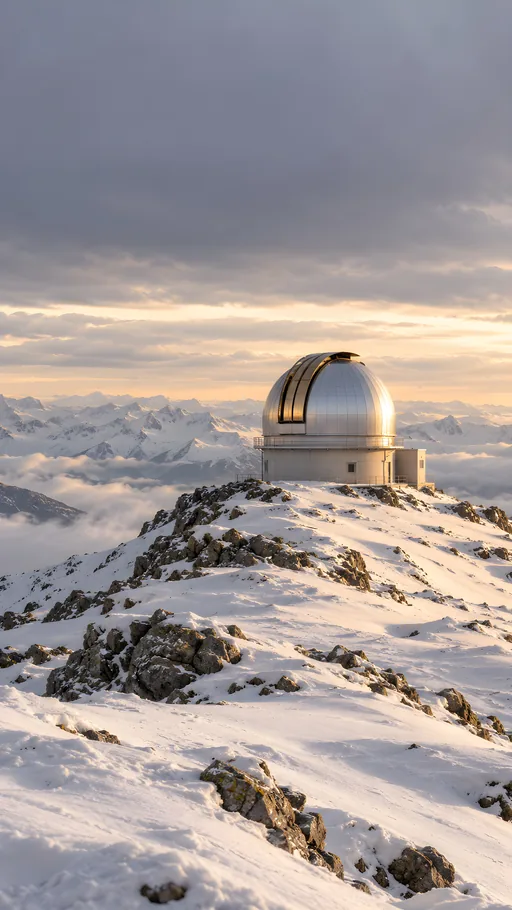 Telescope Dome on a Snow Ridge — Cities & Architecture wallpaper