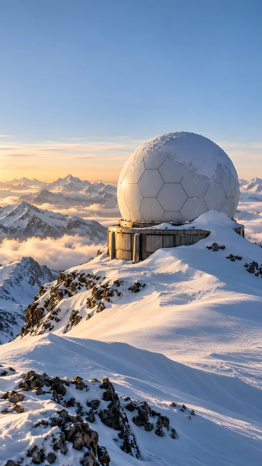 Radar Dome in Wind-Shaped Snow — Cities & Architecture wallpaper