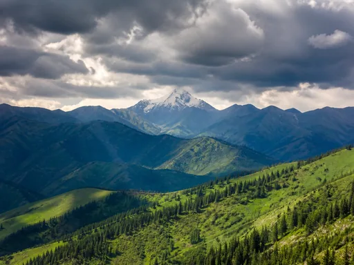 Broad Mountain Panorama — Nature & Landscapes Galaxy Fold wallpaper
