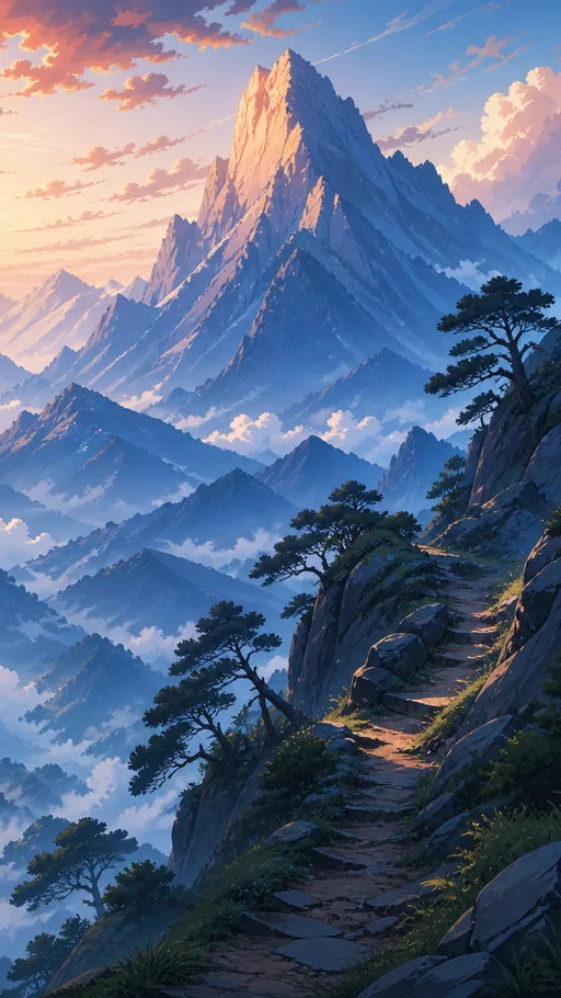Towering Blue Mountain Peaks — Nature & Landscapes wallpaper