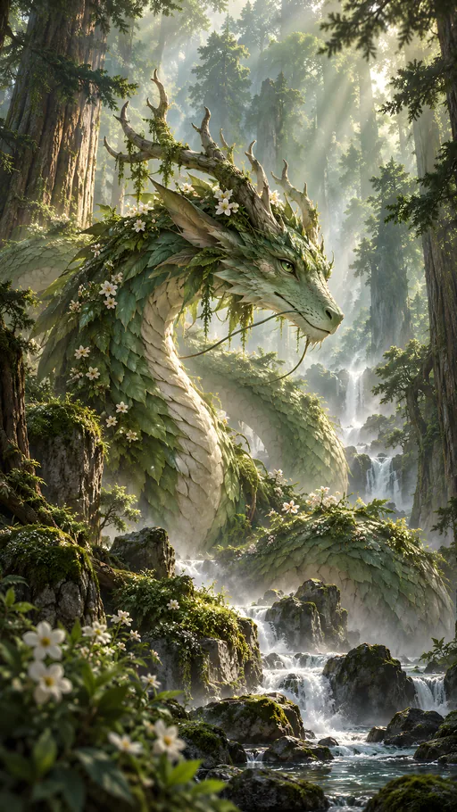 Jade Forest Dragon — Fantasy wallpaper