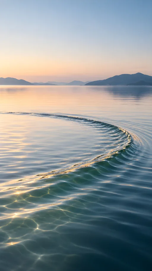 Ripple Arc on a Silver Bay — Nature & Landscapes wallpaper