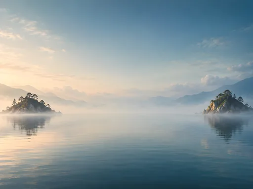 Distant Islets on Misty Water — Nature & Landscapes wallpaper