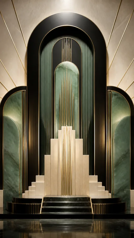 Contemporary Art Deco-inspired Composition — Art & Illustration wallpaper