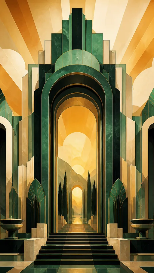 2D Neo-deco Illustration — Art & Illustration wallpaper