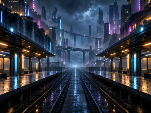 Rainy Transit Platforms — Cities & Architecture wallpaper