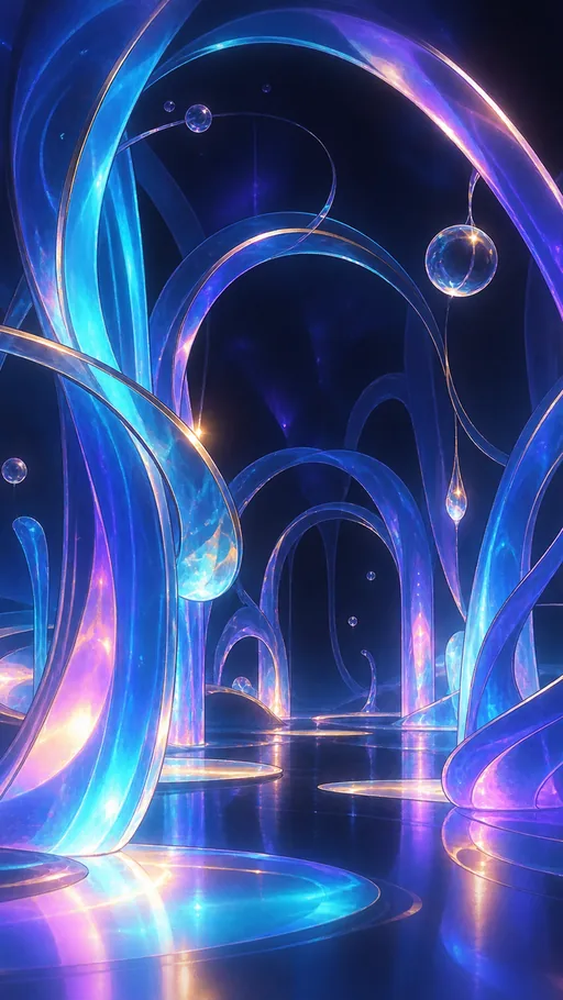 Tall 2D Animated Illustration — Technology wallpaper