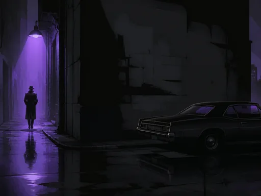 Minimal 2D Neon-noir Environment — Technology wallpaper
