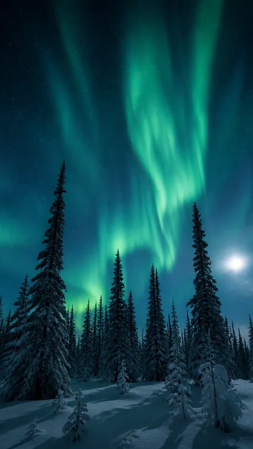 Aurora Curtains Drifting — Seasons & Weather wallpaper