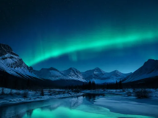 Snowy Mountain Valley — Seasons & Weather Galaxy Fold wallpaper