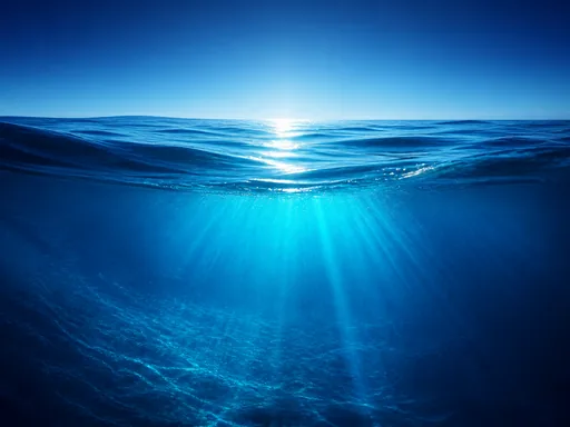 Beautiful Ocean Imagery Emphasizing Deep Blue — Nature & Landscapes wallpaper