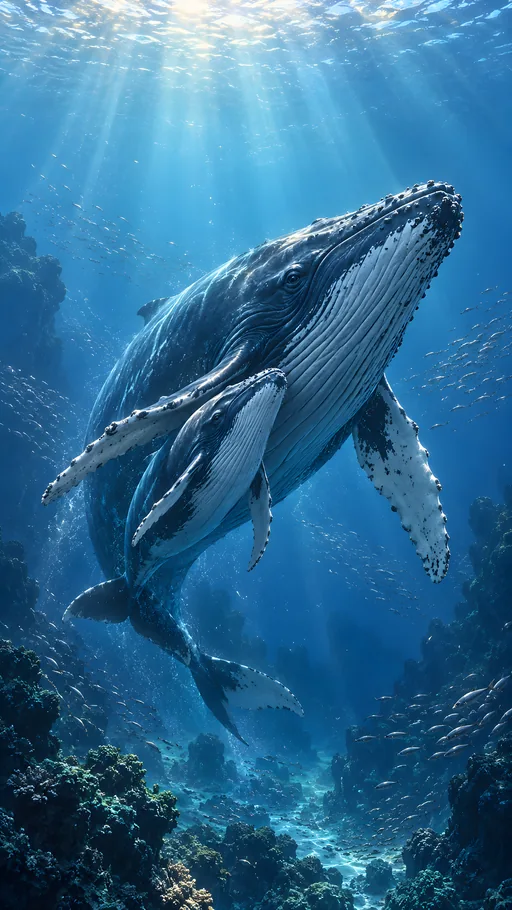 Humpback Whale and Calf — Animals & Wildlife wallpaper
