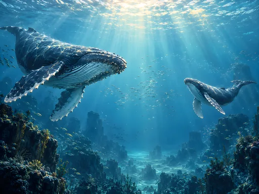 Humpback Whale and Calf — Animals & Wildlife wallpaper