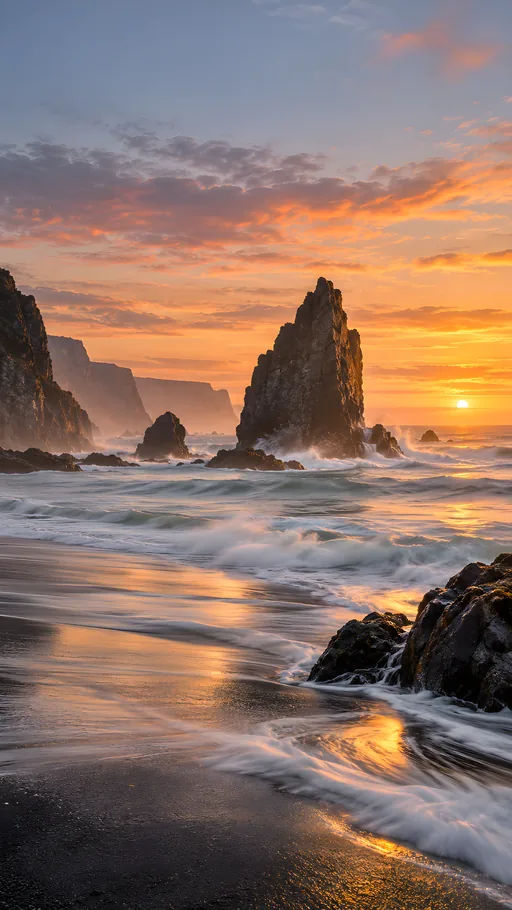 Sea Stacks at Golden Hour — Nature & Landscapes wallpaper