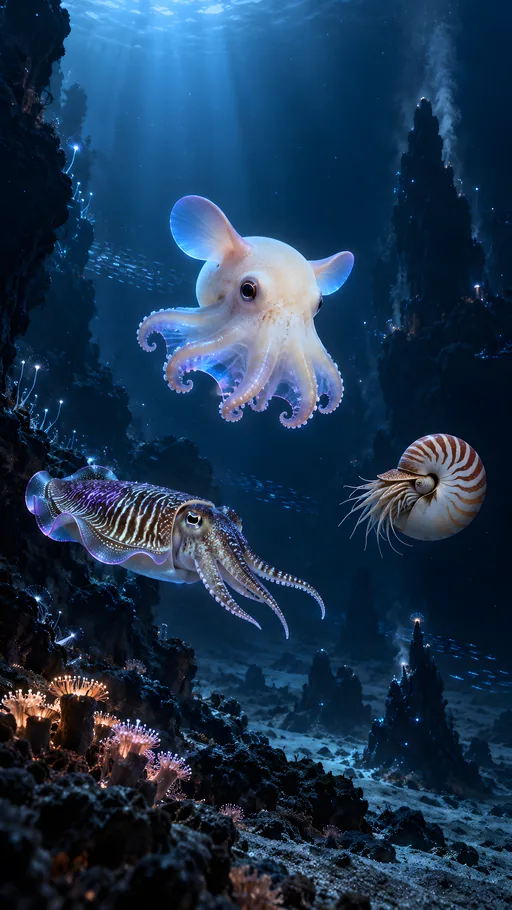 Dumbo Octopus Above the Abyss — Animals & Wildlife wallpaper