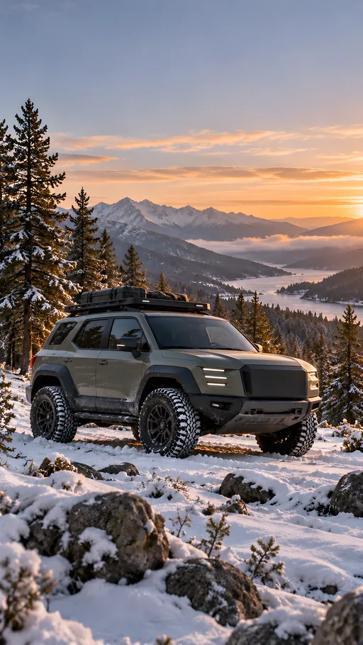 Expedition SUV in Snowy Pines — Cars & Vehicles phone wallpaper
