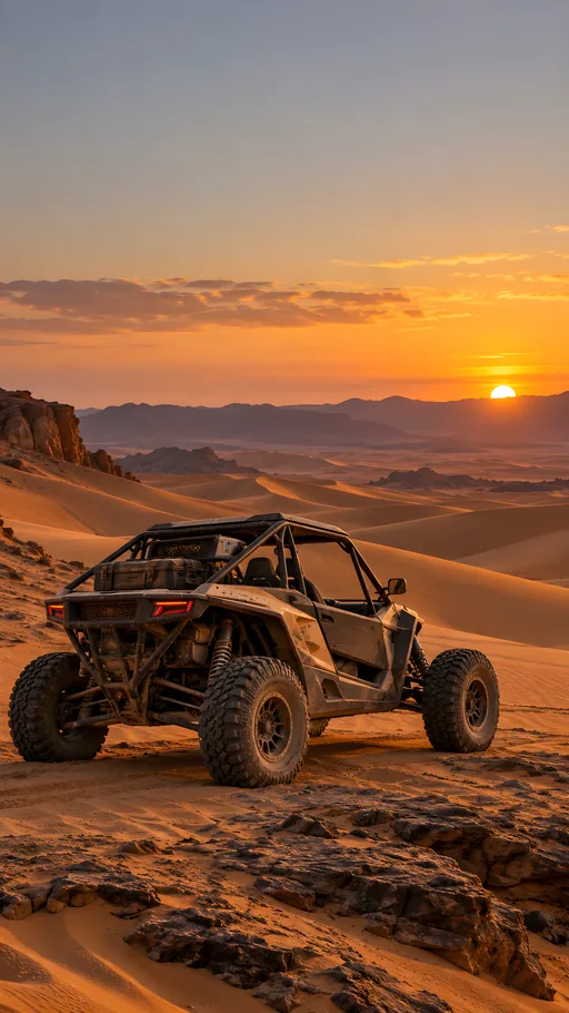 Sand Buggy at Sunset — Cars & Vehicles phone wallpaper