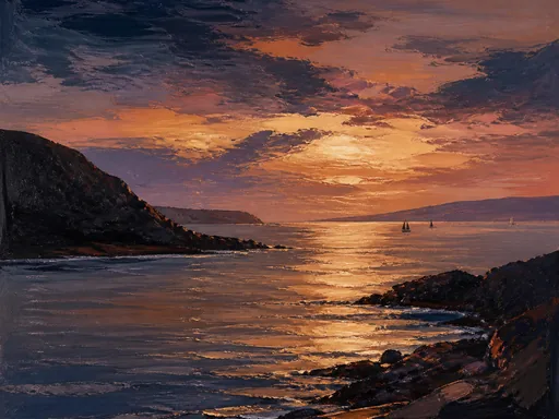 Broad Oil-painted Coastline — Art & Illustration Galaxy Fold wallpaper